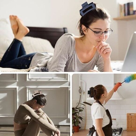 12pc Hair Claw Clips for Women, Strong Hold Hair Accessories Beauty Hair - Picture 3 of 7